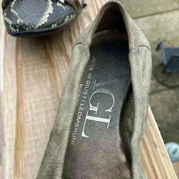 Attilio Giusti Leombrni ballerina flats with snakeskin pattern size 36.5 - Picture 9 of 14